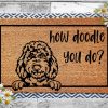 (Doormat) How Doodle You Do – Funny Goldendoodle Welcome Mat for Dog Lovers