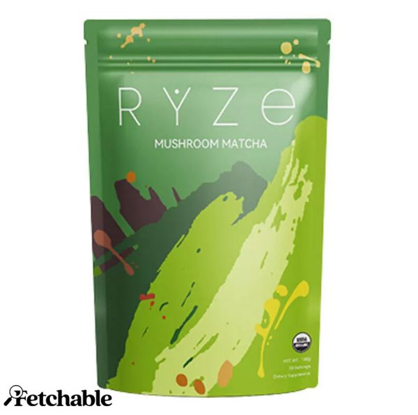 Organic RYZE Mushroom Matcha, USDA Organic with 6 Adaptogenic Mushrooms