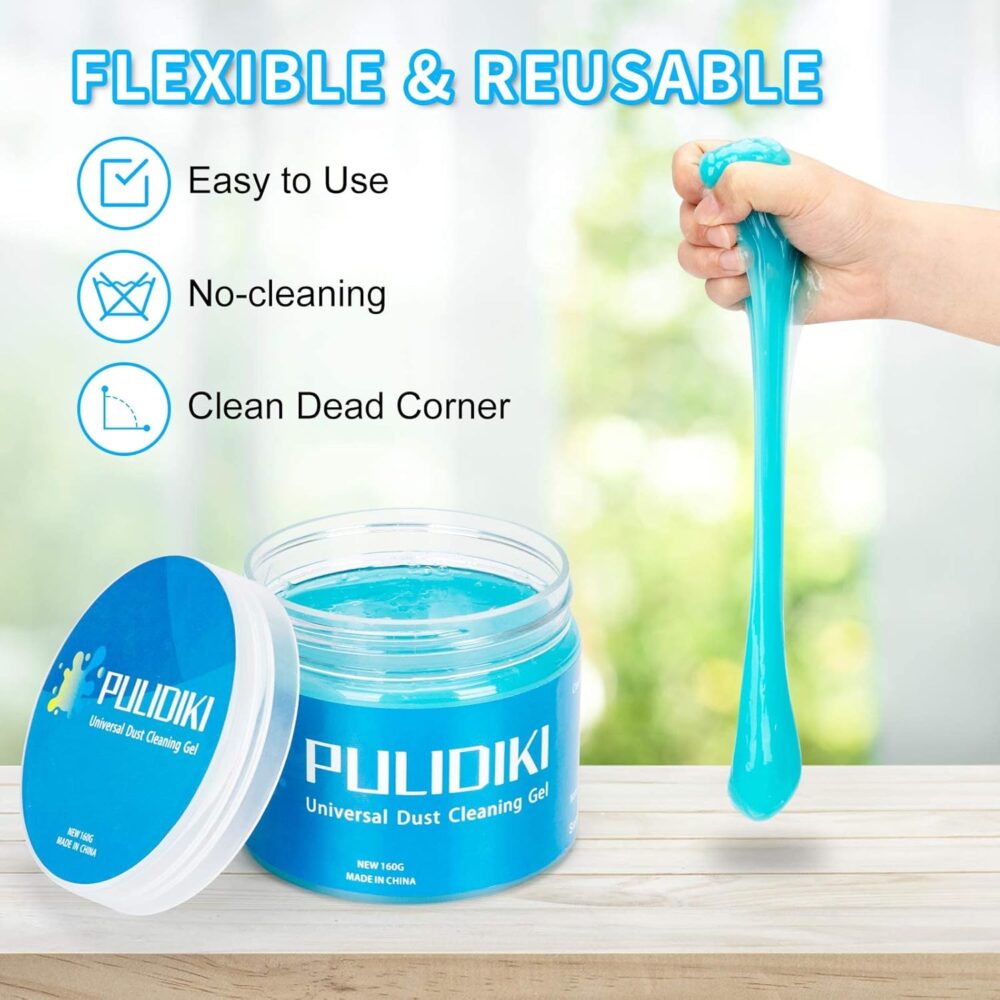 Car cleaning gel slime for interior dust removal and auto detailing