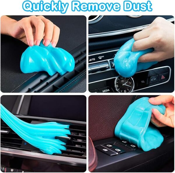 Car cleaning gel slime for interior dust removal and auto detailing